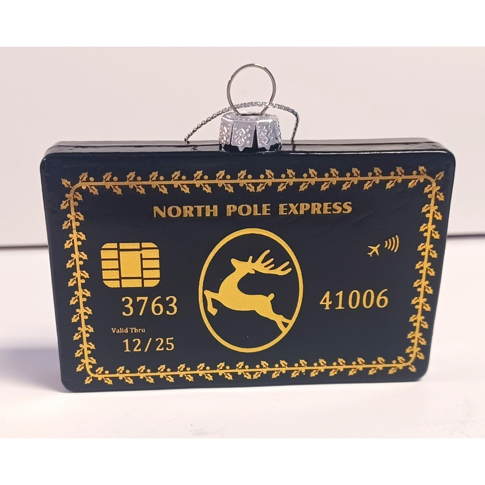 Ashland North Pole Express Credit Card Christmas Ornament Plastic Reindeer New
